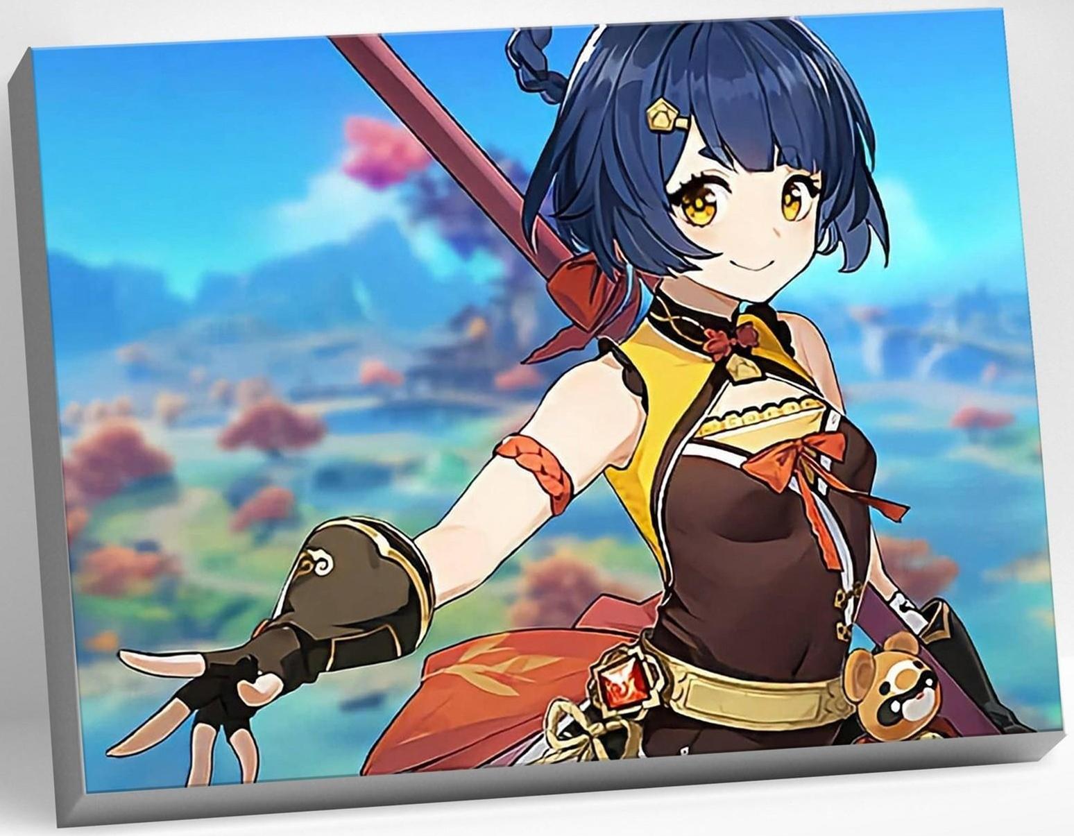 Картина по номерам 30 × 40 см «Геншин» «Сян Лин» 26 цветов