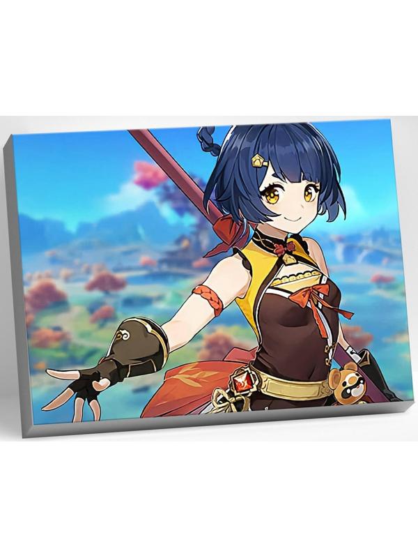 Картина по номерам 30 × 40 см «Геншин» «Сян Лин» 26 цветов