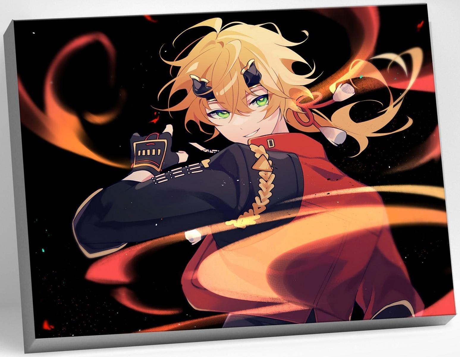 Картина по номерам 30 × 40 см «Геншин» «Тома» 20 цветов