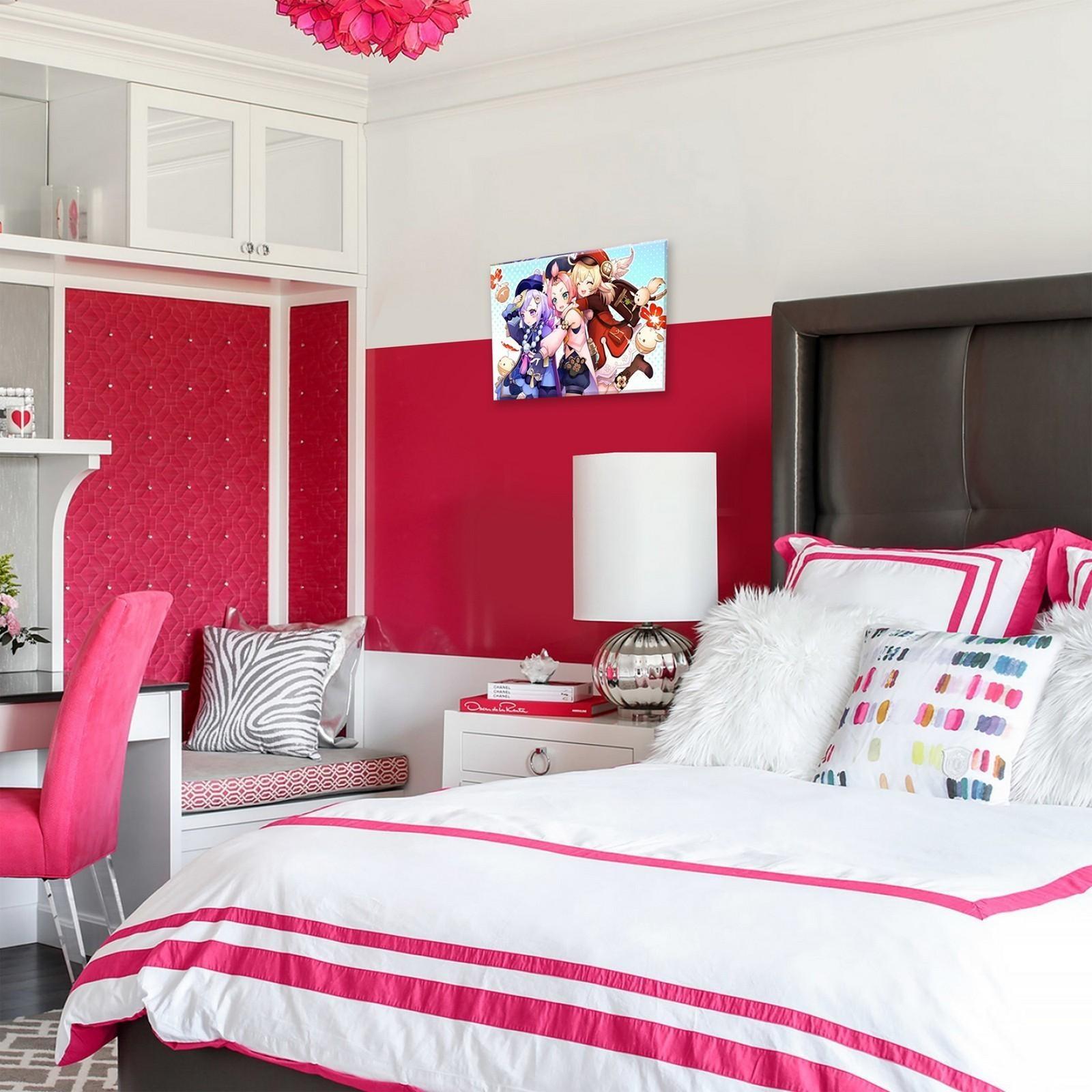 Картина по номерам 30 × 40 см «Геншин» «Ци Ци, Диона и Кли» 30 цветов