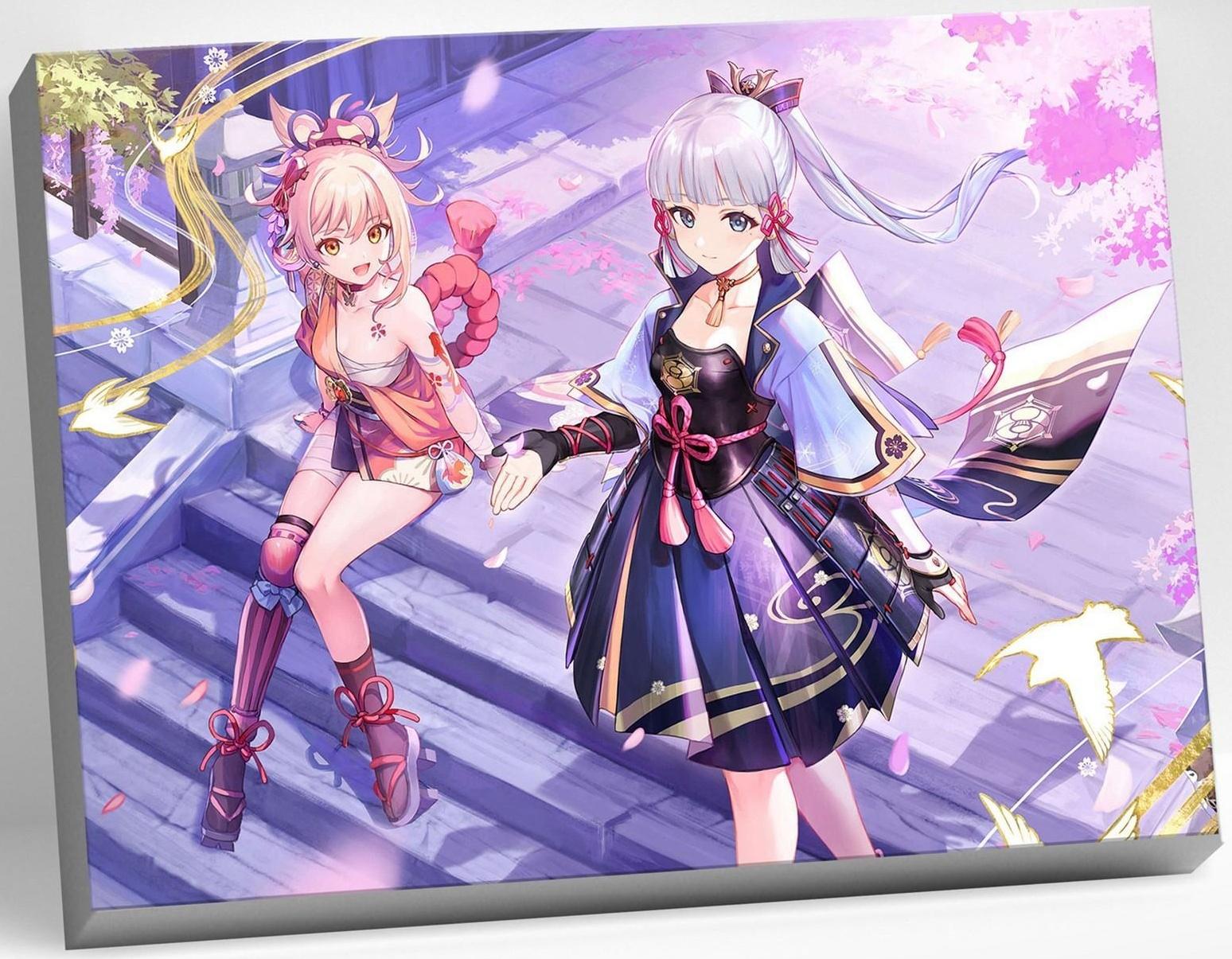 Картина по номерам 30 × 40 см «Геншин» «Ёимия и Аяка» 29 цветов