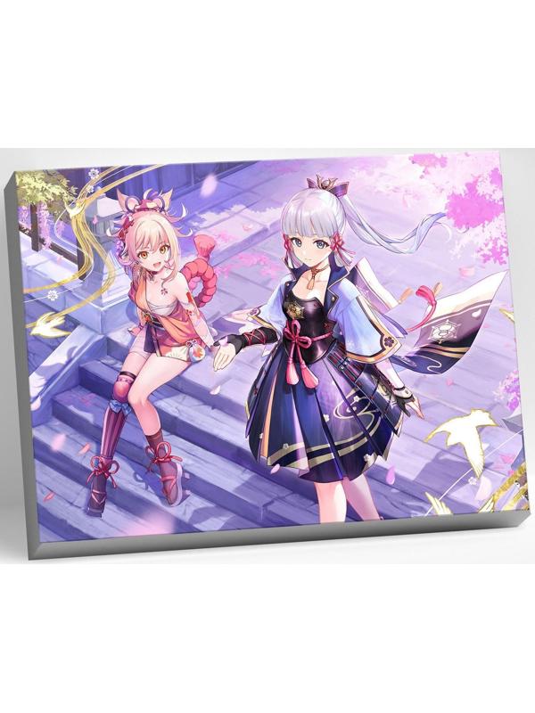 Картина по номерам 30 × 40 см «Геншин» «Ёимия и Аяка» 29 цветов