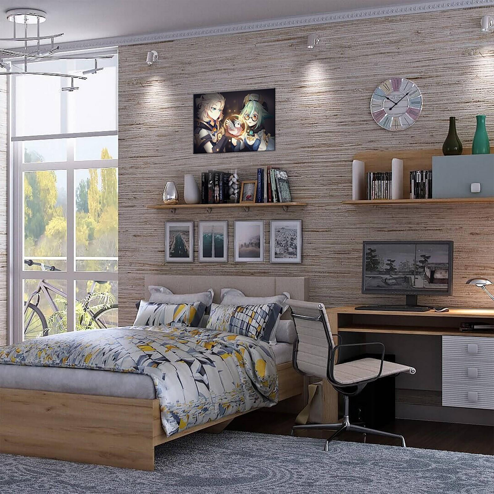 Картина по номерам 30 × 40 см «Геншин» «Альбедо и Сахароза» 28 цветов