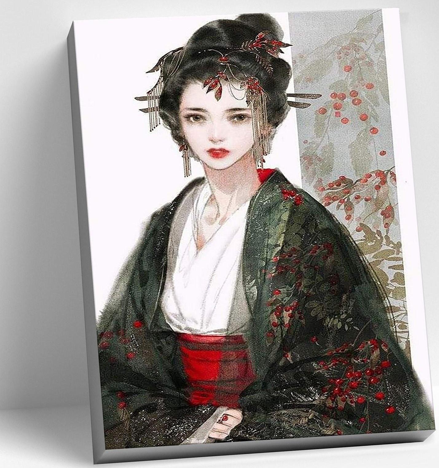 Картина по номерам 40 × 50 см «Гейша» 24 цвета