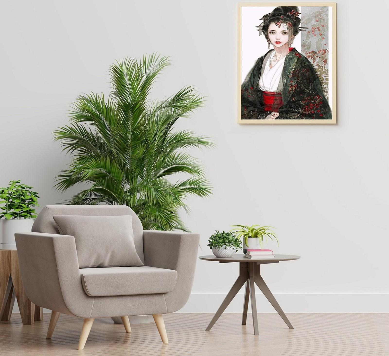 Картина по номерам 40 × 50 см «Гейша» 24 цвета