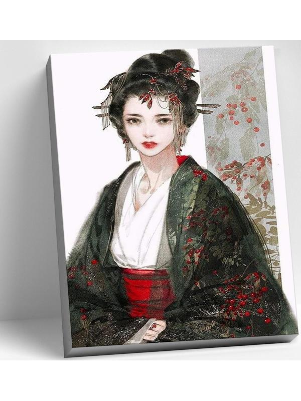 Картина по номерам 40 × 50 см «Гейша» 24 цвета