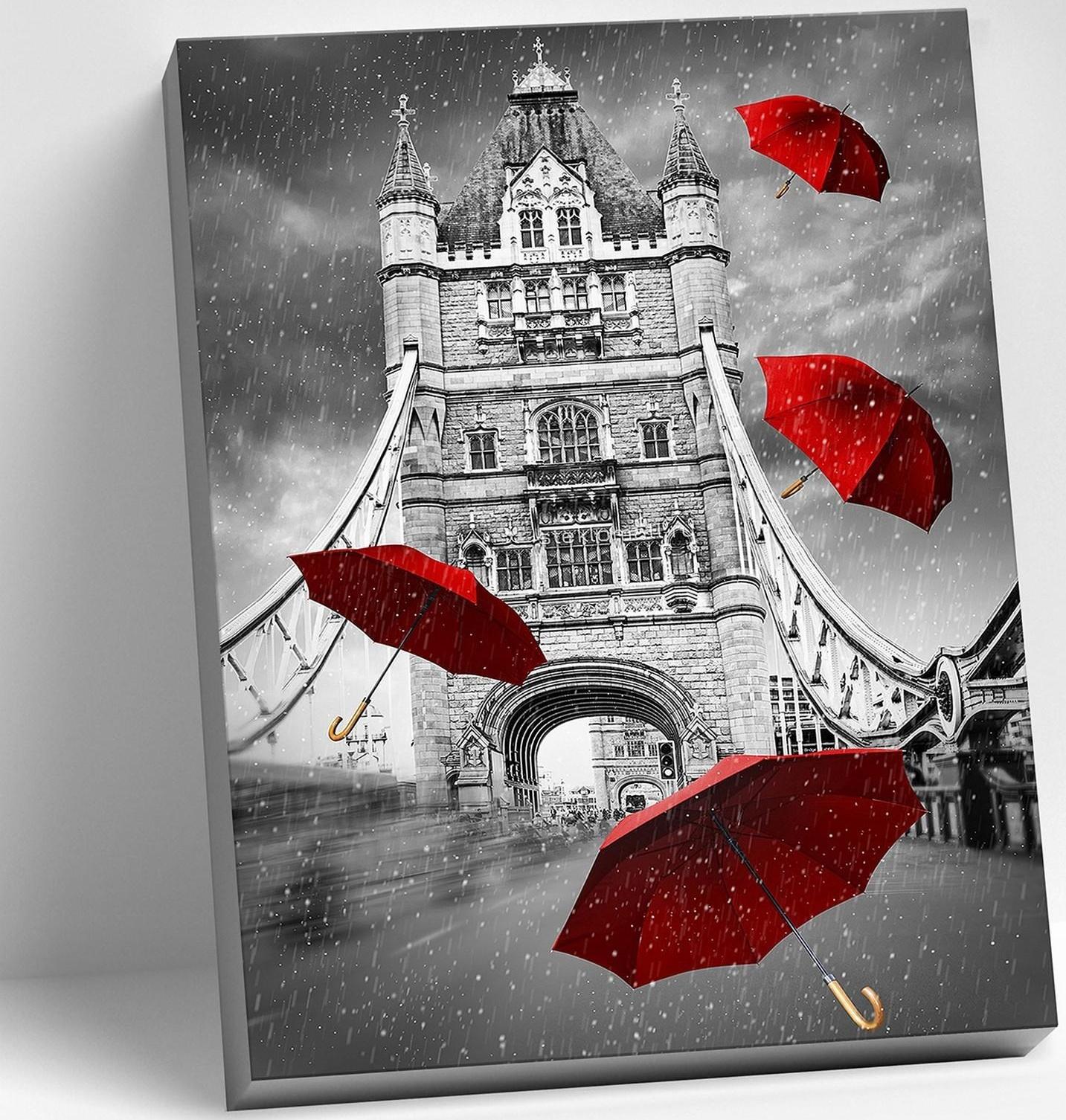 Картина по номерам 40 × 50 см «Дождь в Лондоне» 18 цветов