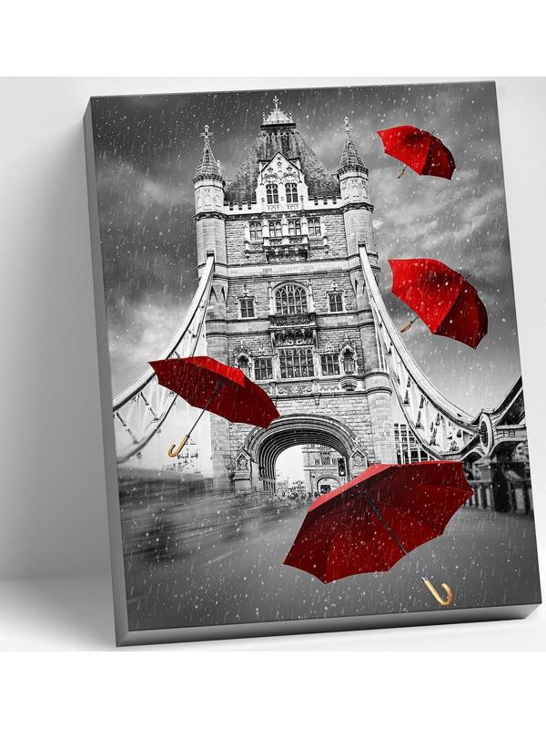 Картина по номерам 40 × 50 см «Дождь в Лондоне» 18 цветов