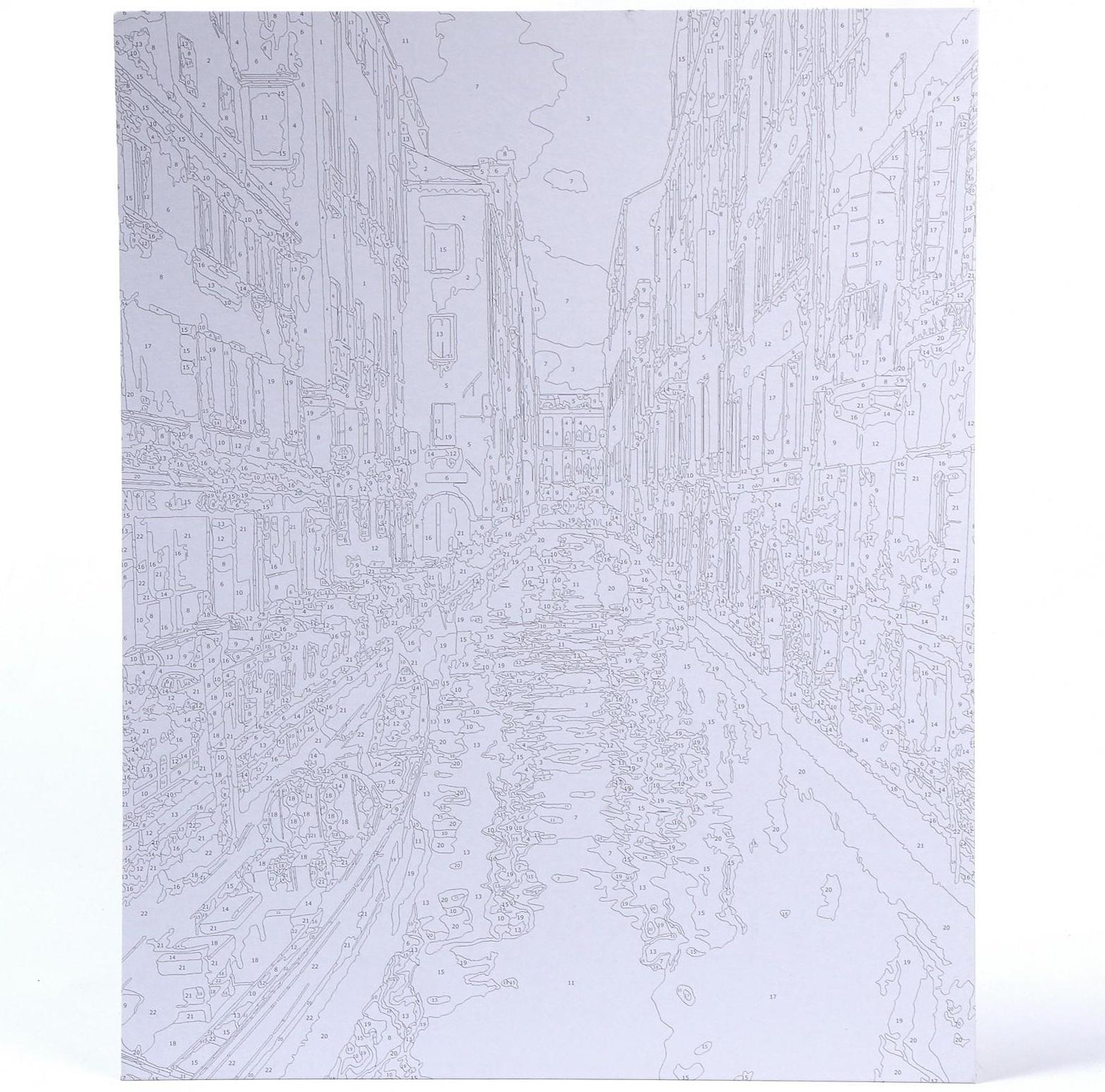 Картина по номерам на картоне 40 × 50 см «Венецианский канал»