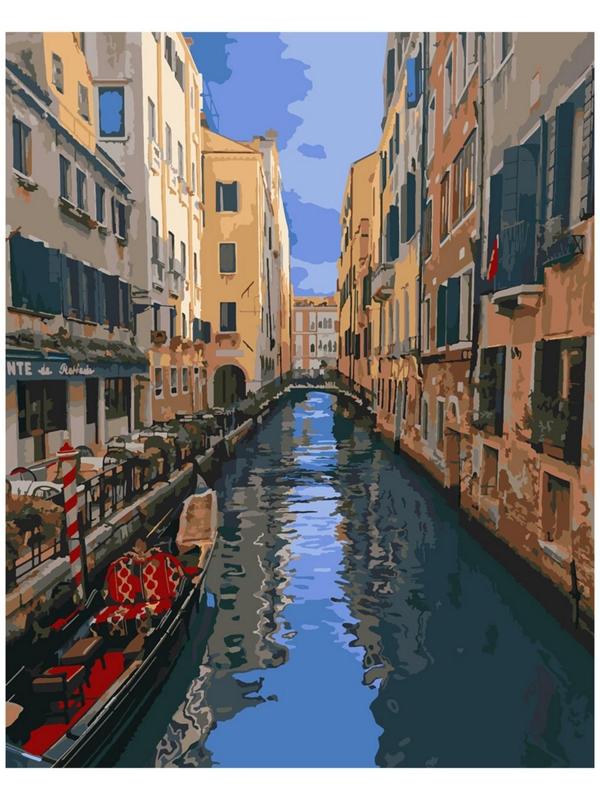 Картина по номерам на картоне 40 × 50 см «Венецианский канал»