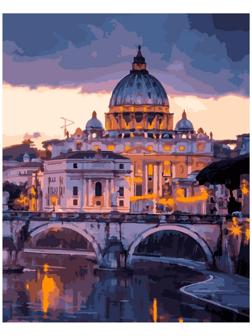 Картина по номерам холст на подрамнике 40 × 50 см «Вечерний Ватикан»