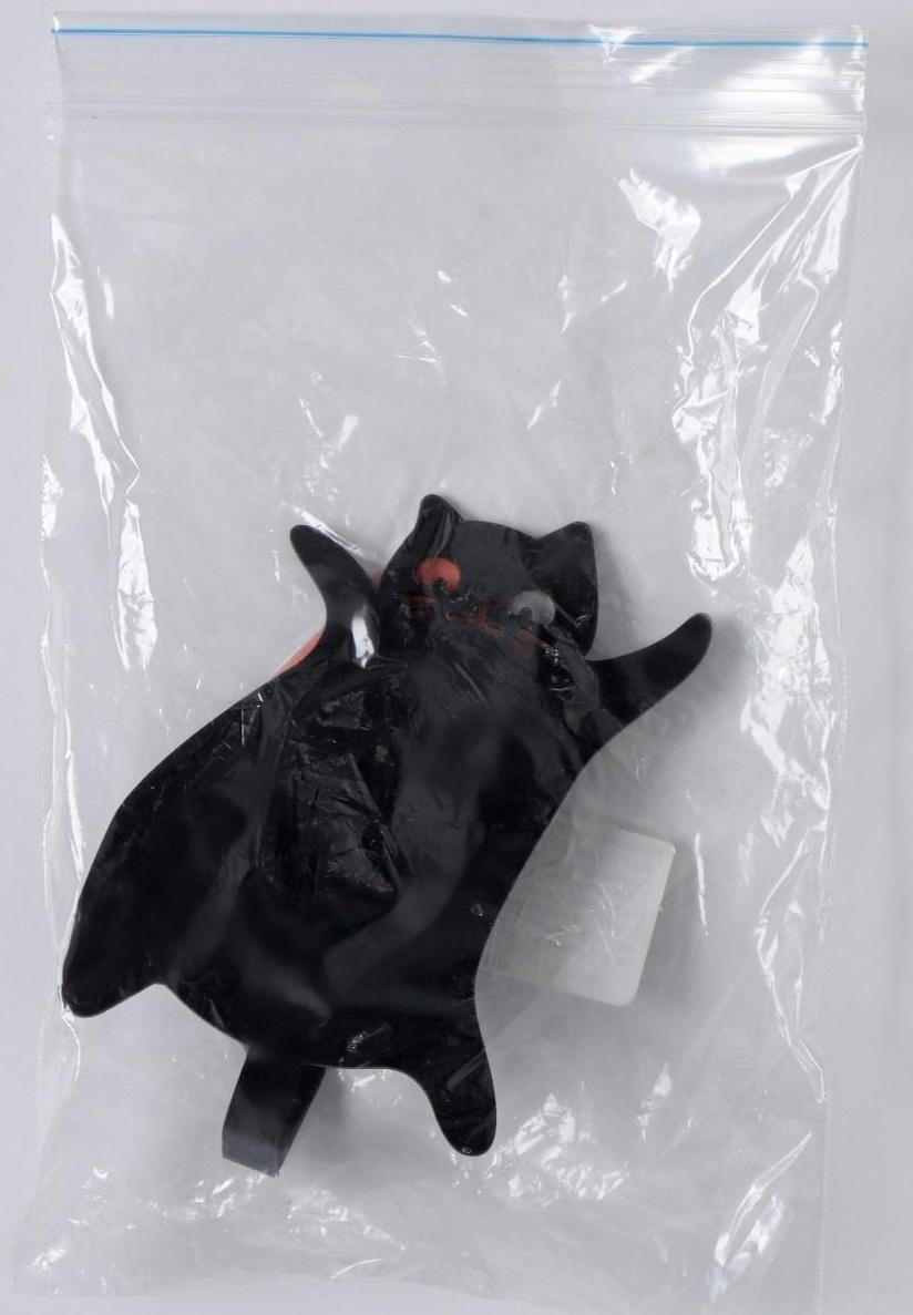 Крючок настенный самоклеящийся КОТ, 70×95×15 мм, цвет черный