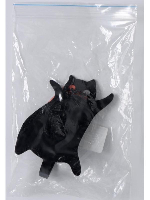 Крючок настенный самоклеящийся КОТ, 70×95×15 мм, цвет черный