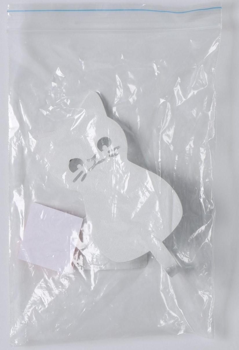 Крючок настенный самоклеящийся КОТ, 50×95×15 мм, цвет белый