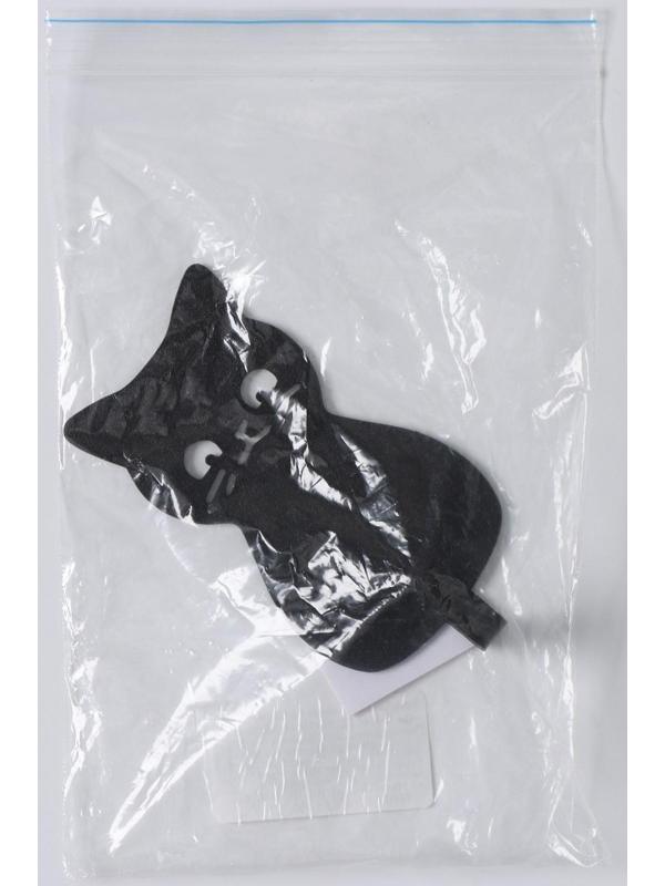 Крючок настенный самоклеящийся КОТ, 10×5,5×2 см, цвет черный