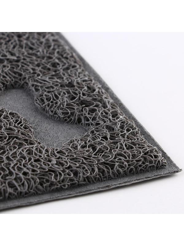 Коврик универсальный под миску и лоток «‎Косточки»‎, 30х40 см, серый