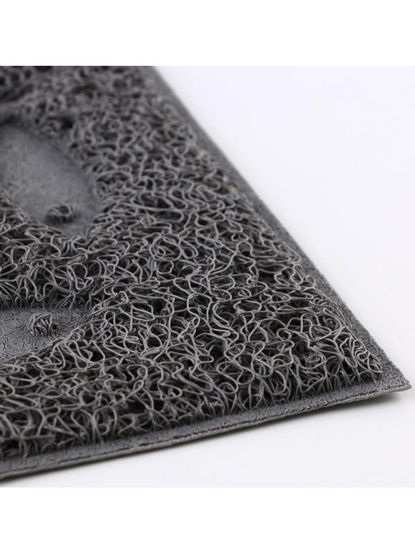 Коврик универсальный под миску и лоток «‎Рыбки»‎, 30х40 см, серый