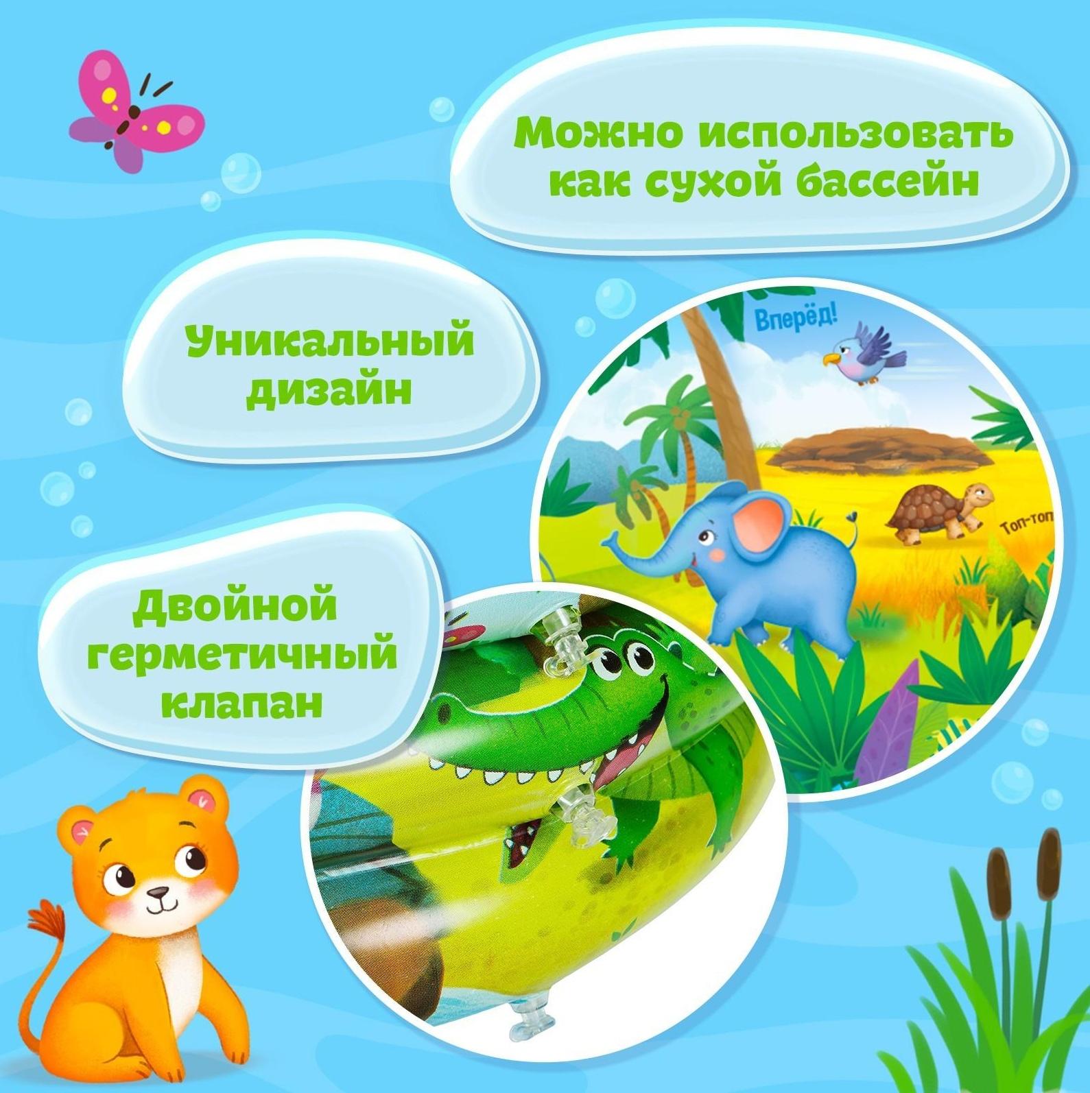 Бассейн надувной «Африка», 64 х 21 см, с надувным дном