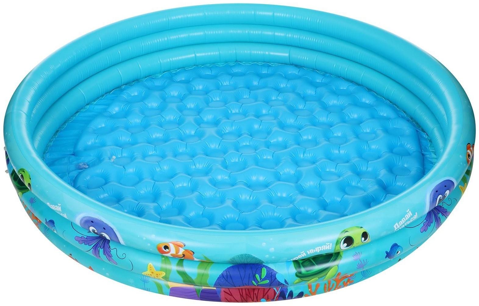 Бассейн надувной «Морской мир», 146 х 25 см, с надувным дном