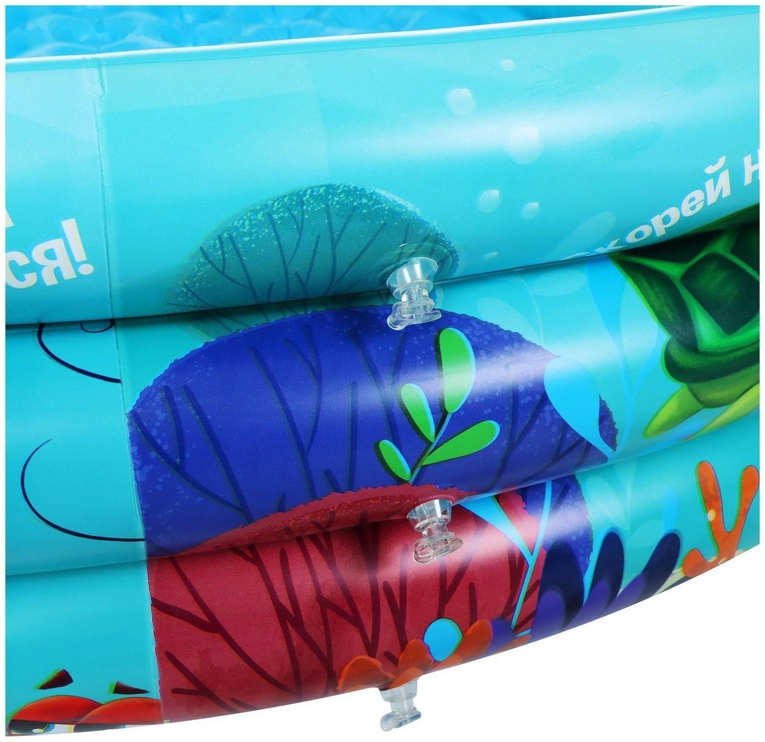 Бассейн надувной «Морской мир», 146 х 25 см, с надувным дном