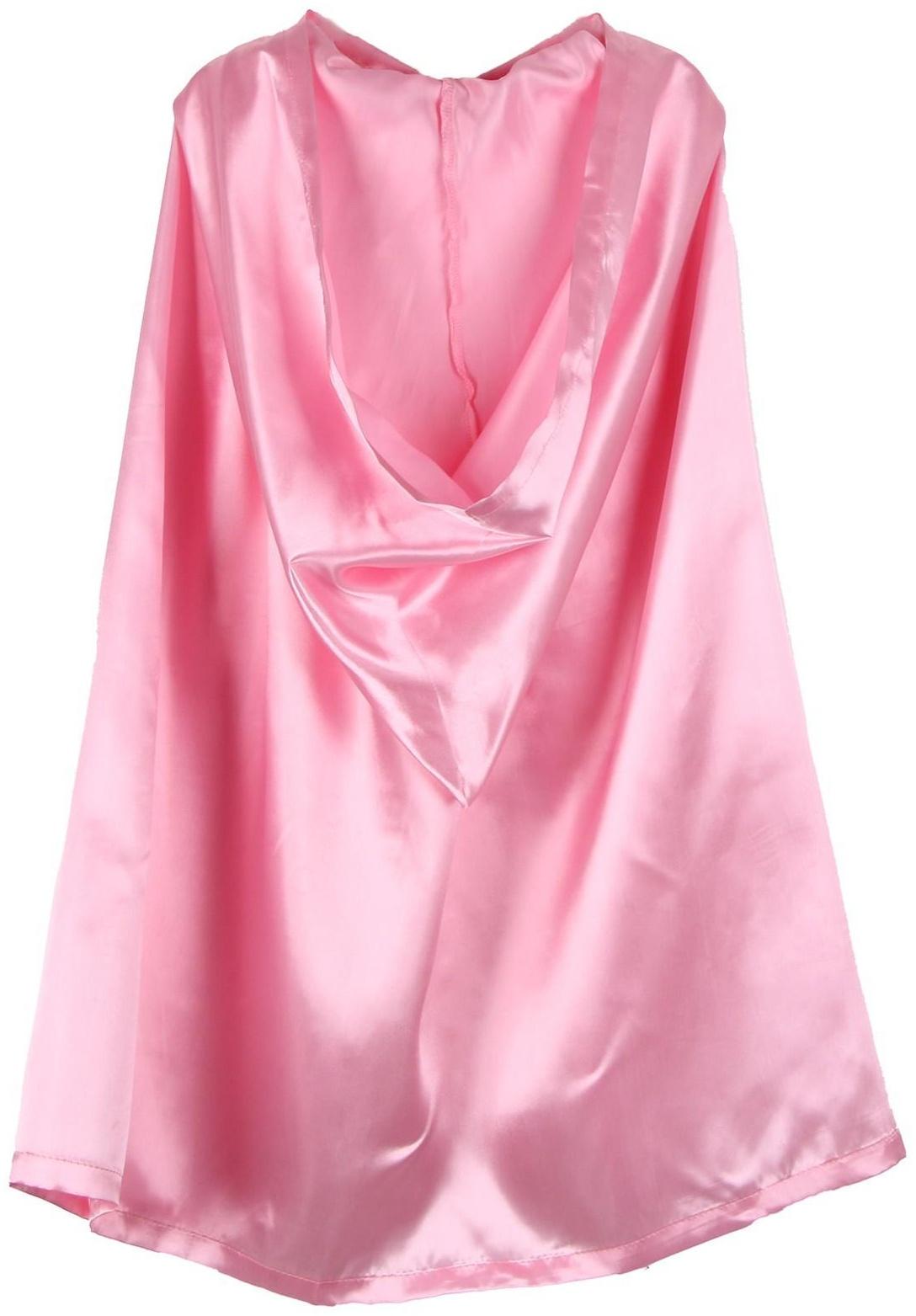 Карнавальный плащ детский, атлас, цвет розовый, длина 85 см