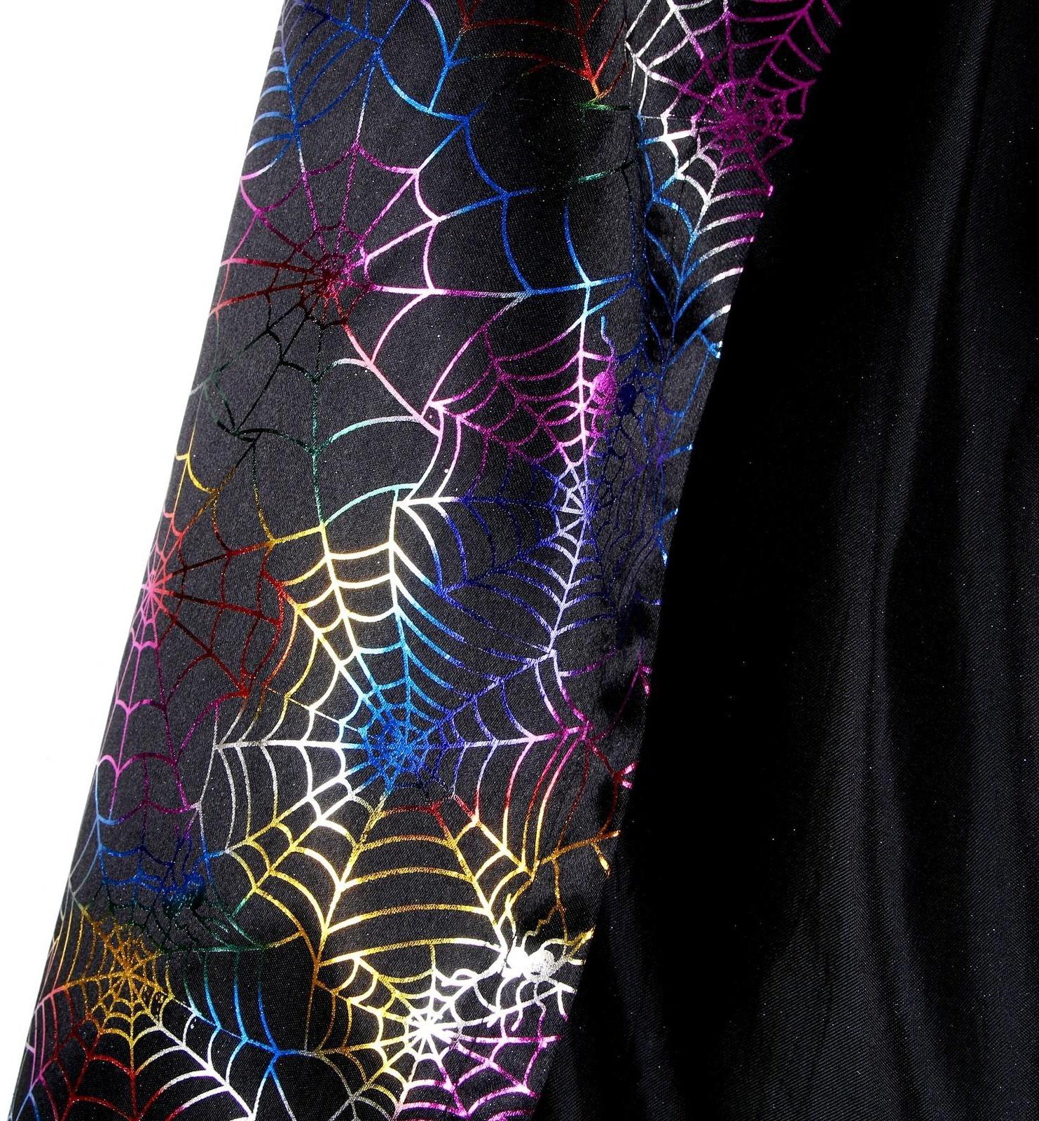 Карнавальный плащ детский, атлас, цветная паутина, длина 85 см