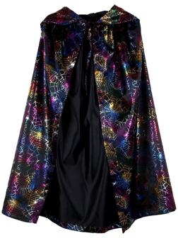 Карнавальный плащ детский, атлас, цветная паутина, длина 85 см