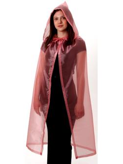 Карнавальный плащ детский, органза розовая, длина 100 см