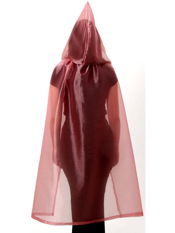 Карнавальный плащ детский, органза розовая, длина 100 см