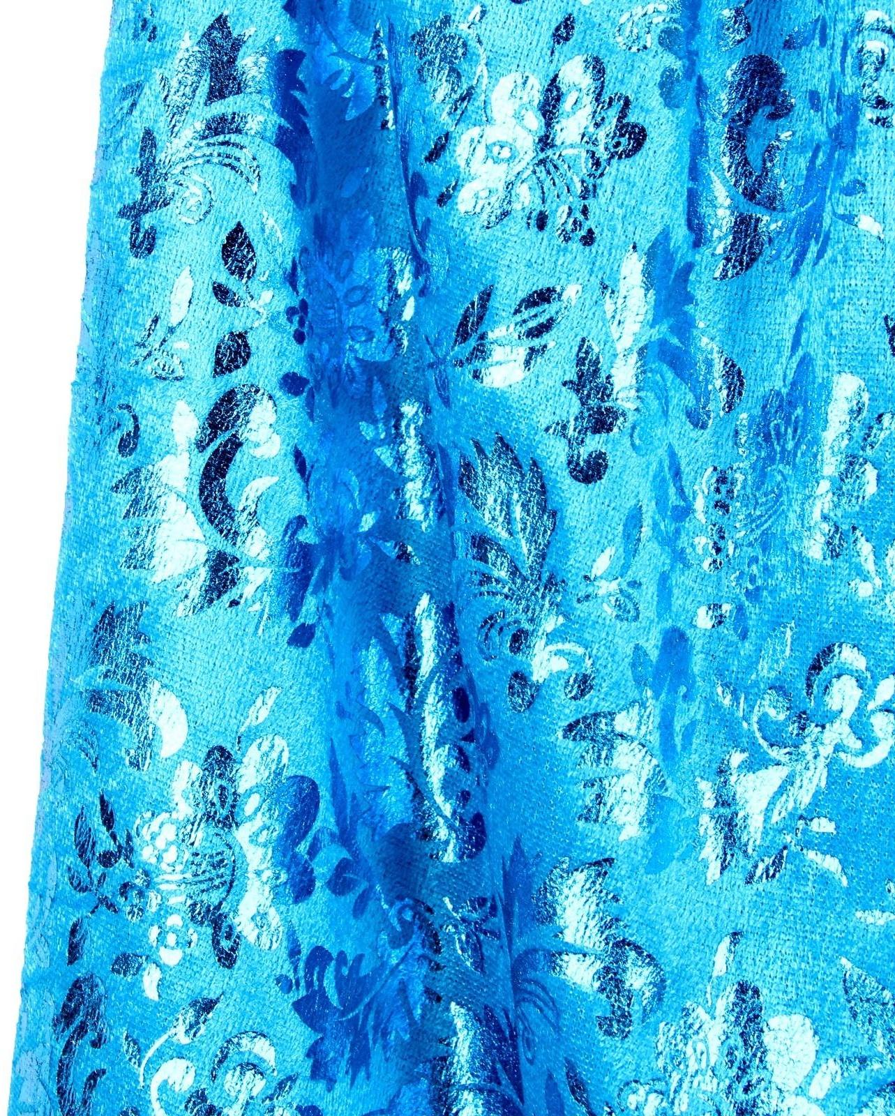 Карнавальный набор: голубой плащ с узором, коса, жезл, корона