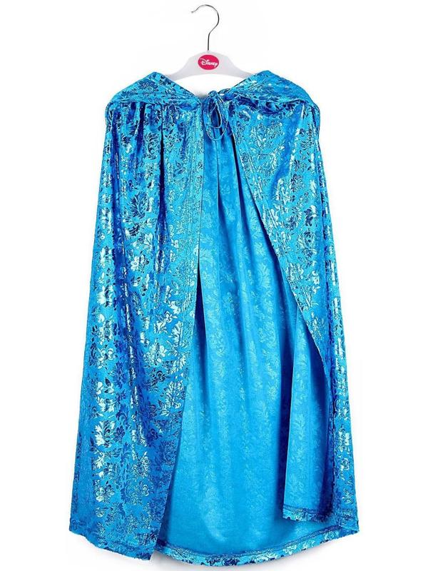 Карнавальный набор: голубой плащ с узором, коса, жезл, корона