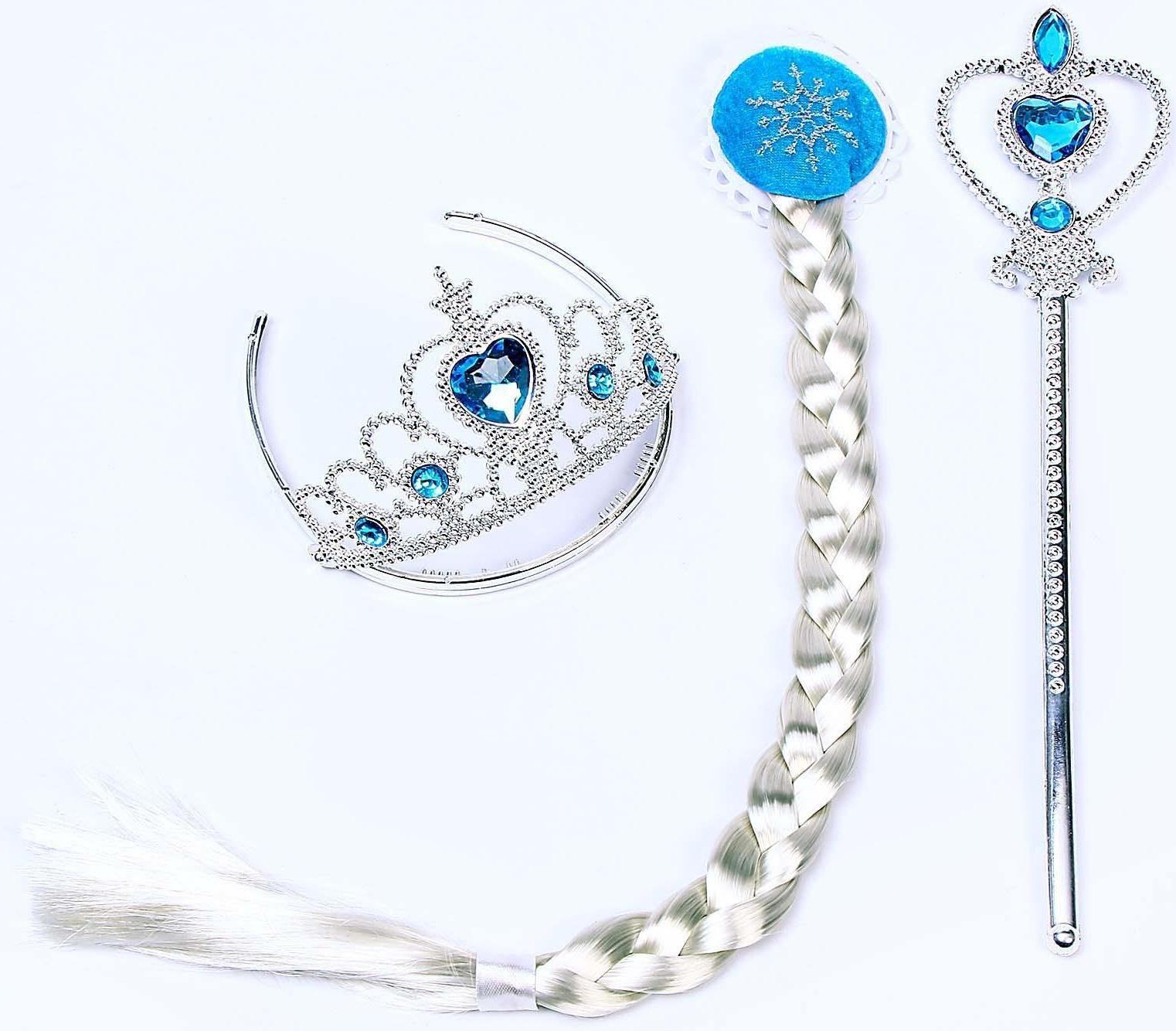 Карнавальный набор детский, плюш, цвет голубой с узором длина 100 см