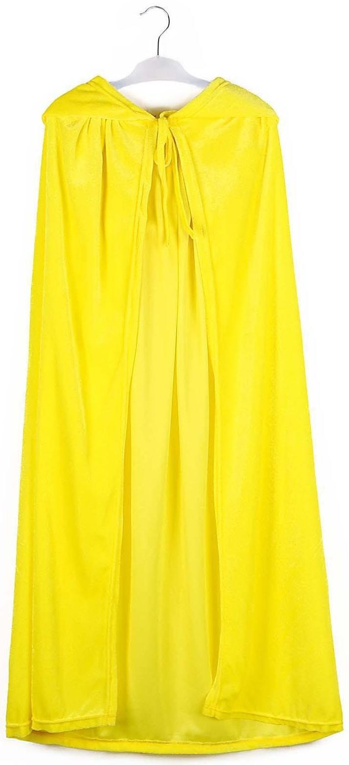 Карнавальный плащ детский, плюш лимонный, длина 110 см