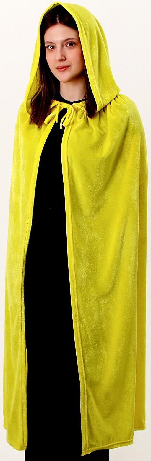 Карнавальный плащ детский, плюш, цвет лимонный, длина 115 см