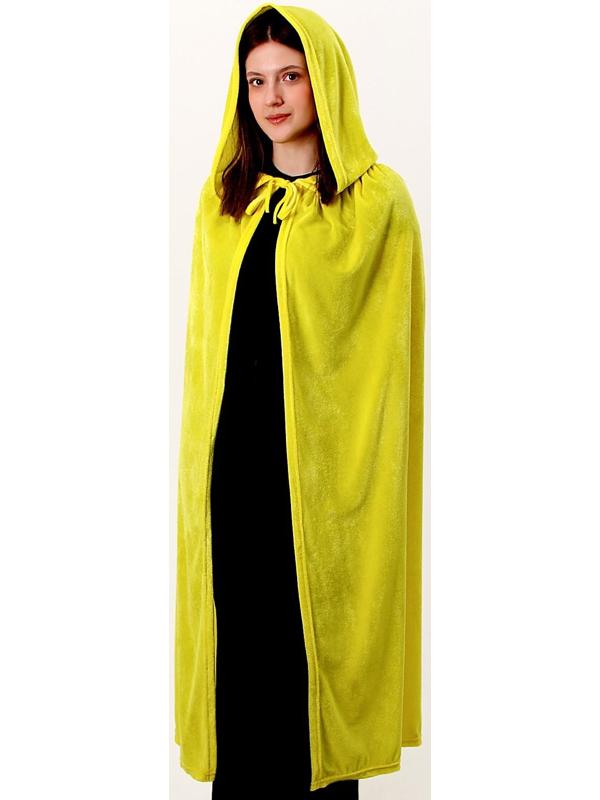 Карнавальный плащ детский, плюш, цвет лимонный, длина 115 см