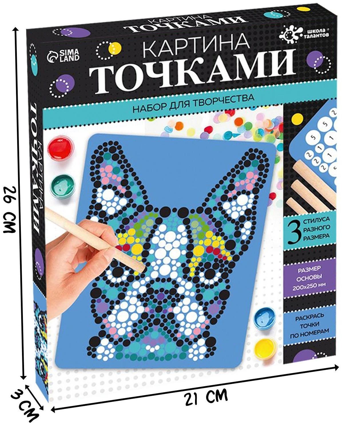 Картина точками «Собака»