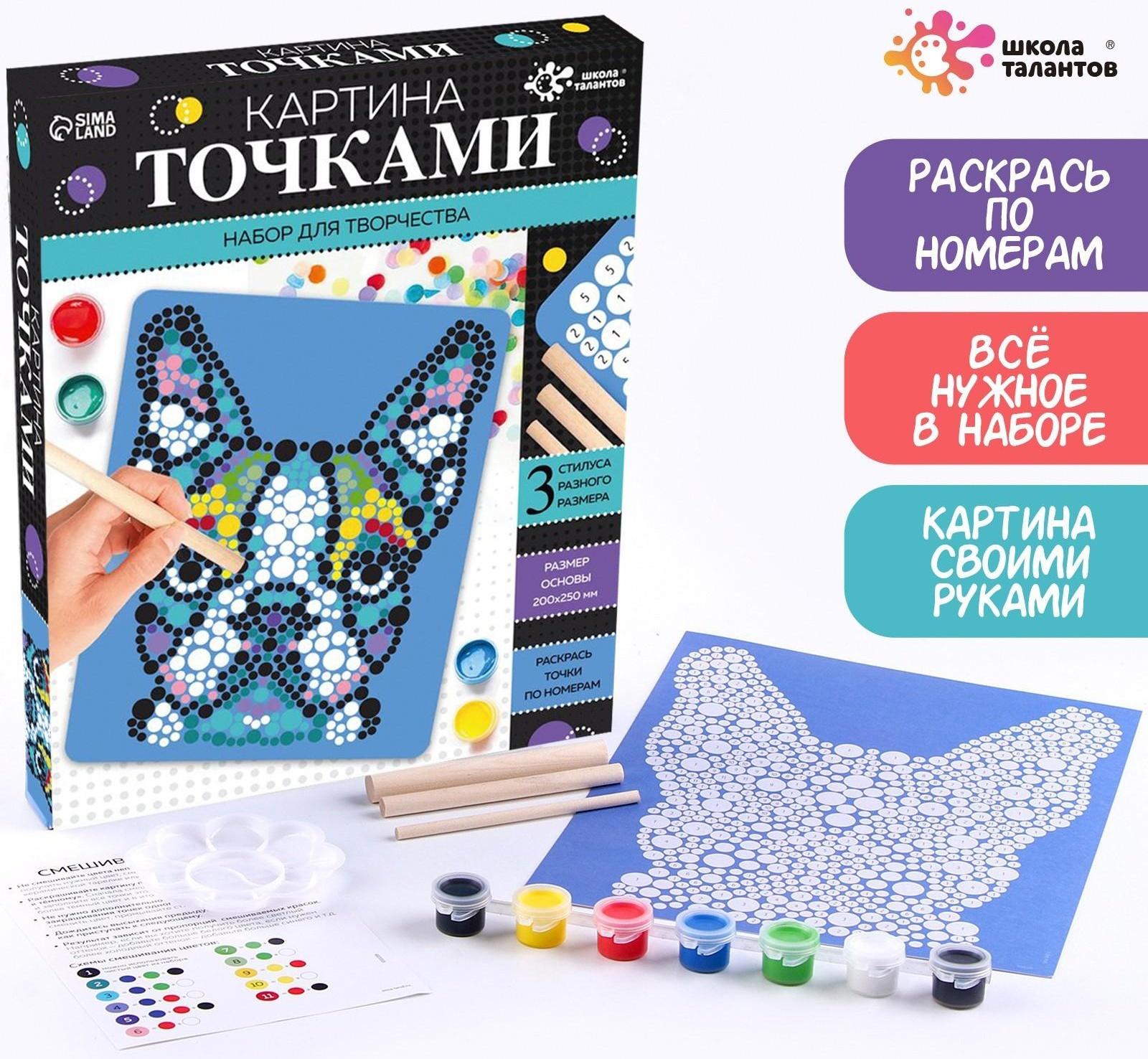 Картина точками «Собака»