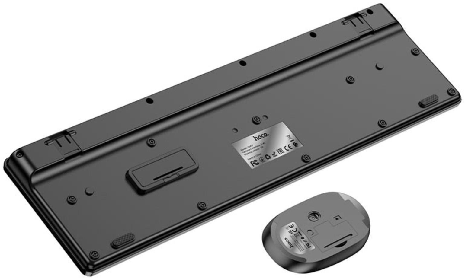 Комплект Клавиатура и Мышь Hoco GM17, беспроводной, мембранная, 800-1600 dpi, USB