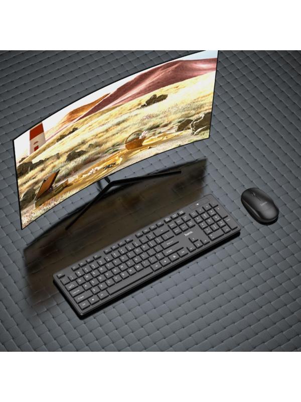 Комплект Клавиатура и Мышь Hoco GM17, беспроводной, мембранная, 800-1600 dpi, USB