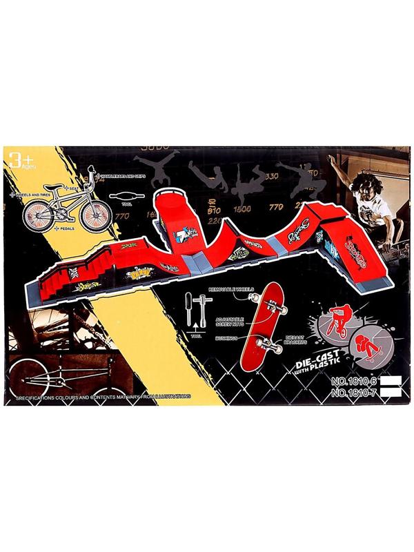 Набор скейт-парк «Мототриал», фингермотобайк с трамплином