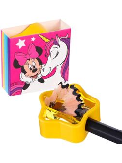 Точилка пластиковая с обечайкой, Минни Маус