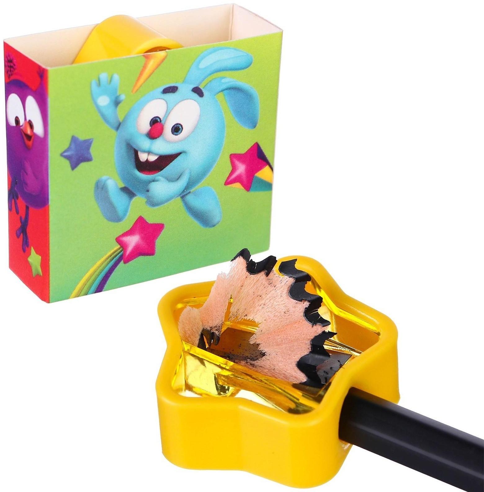 Точилка пластиковая с обечайкой, Смешарики