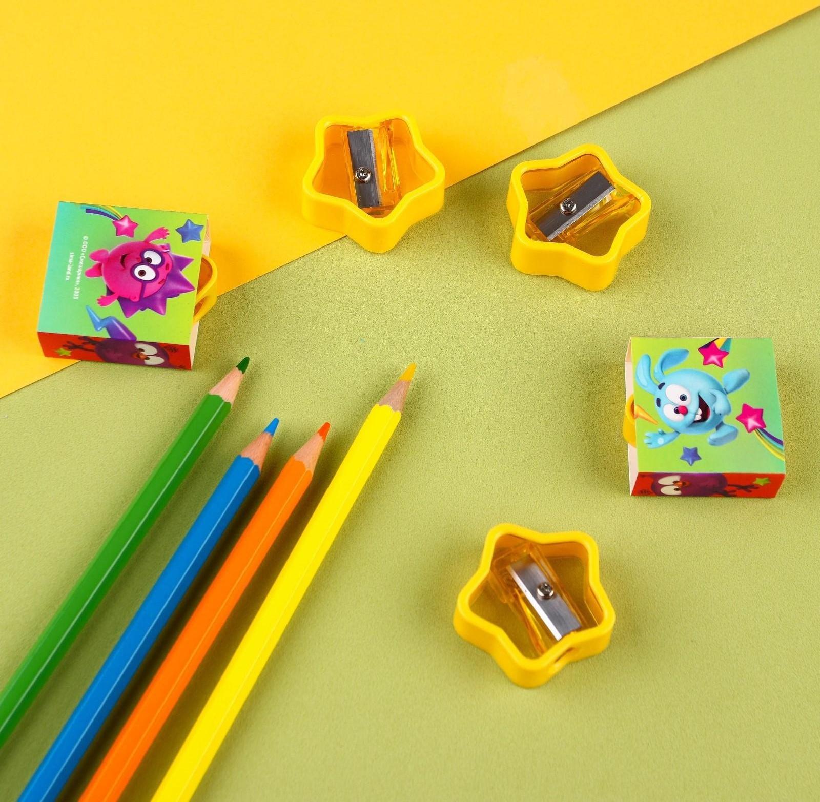 Точилка пластиковая с обечайкой, Смешарики