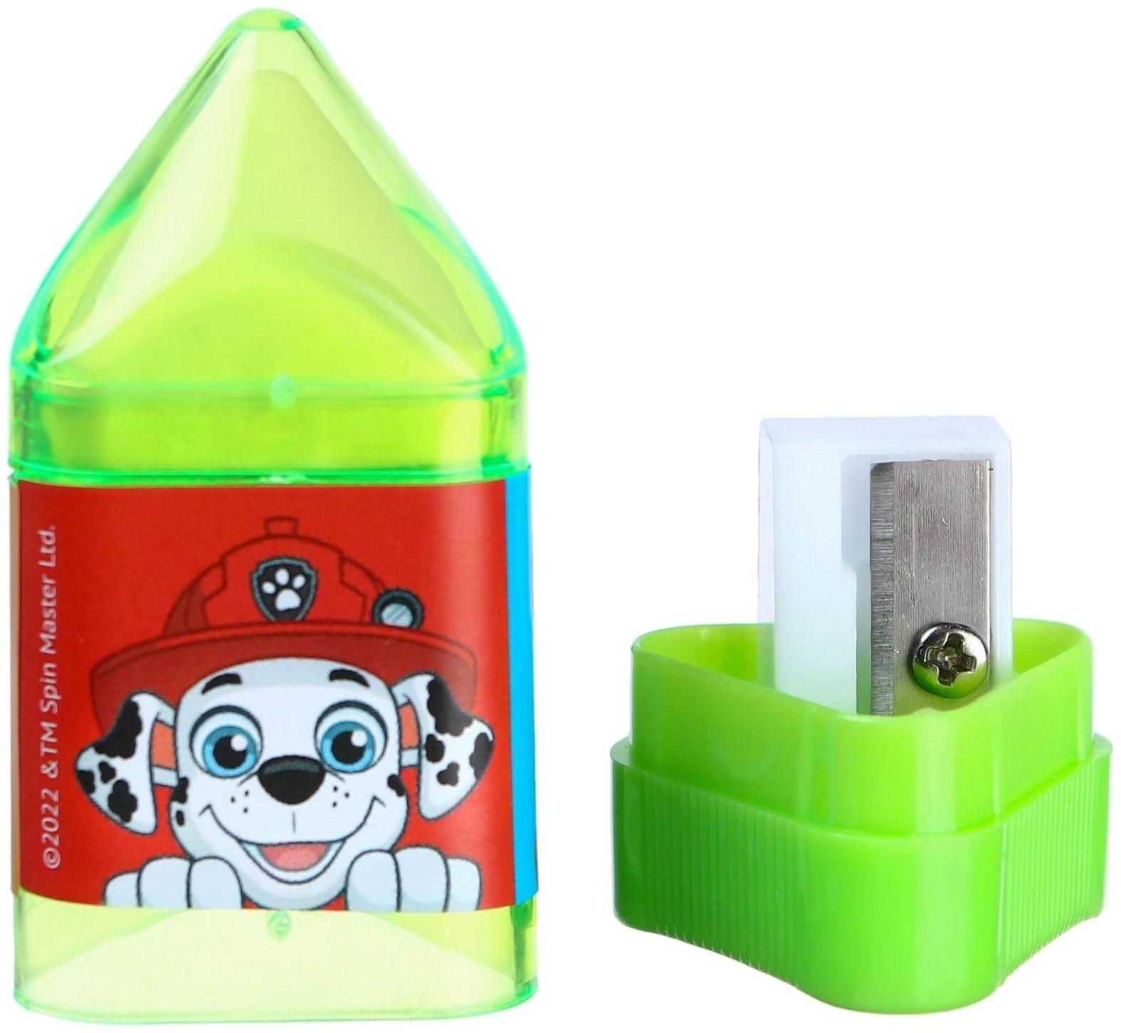 Точилка с ластиком, пластиковая, PAW PATROL