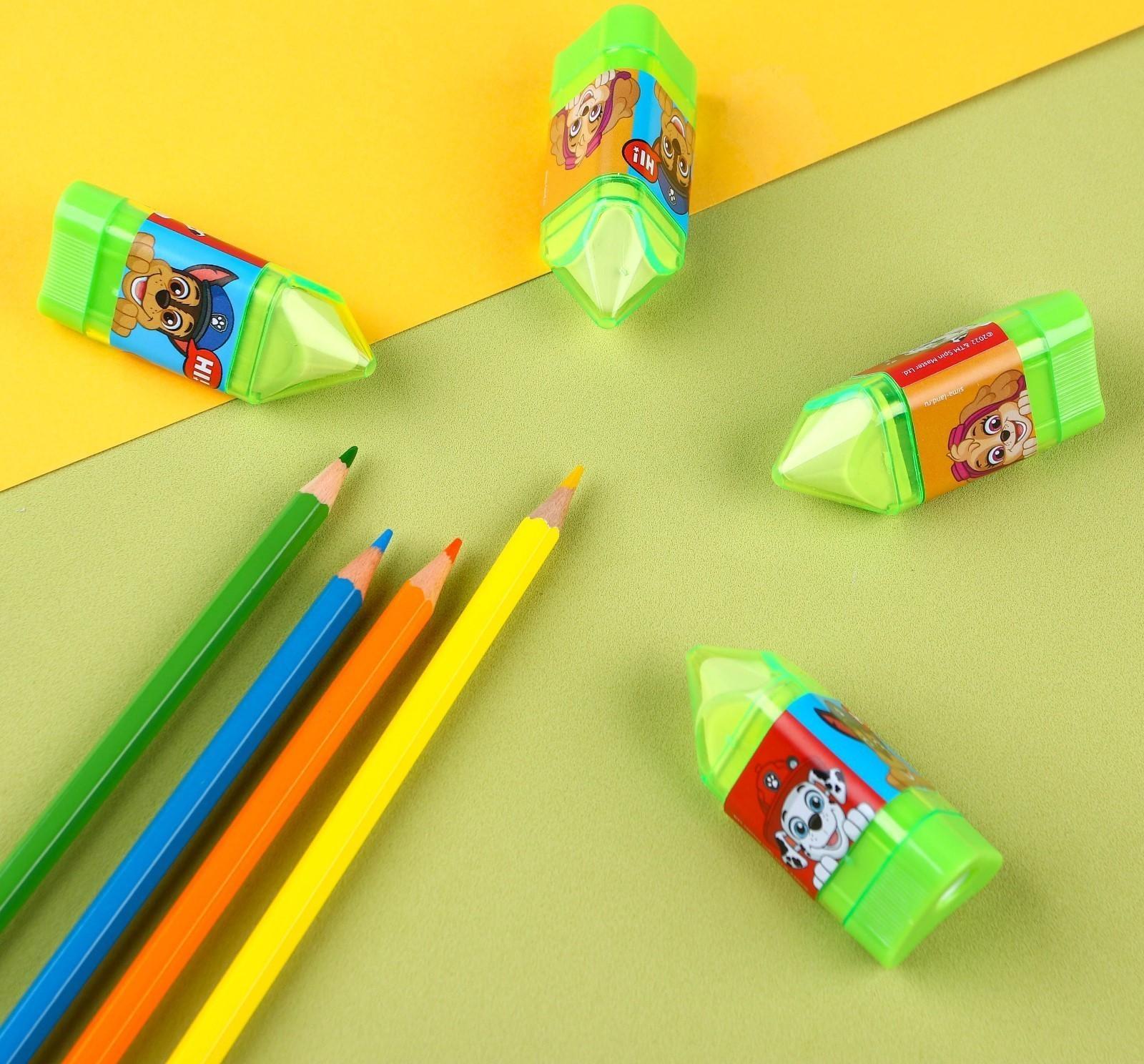 Точилка с ластиком, пластиковая, PAW PATROL