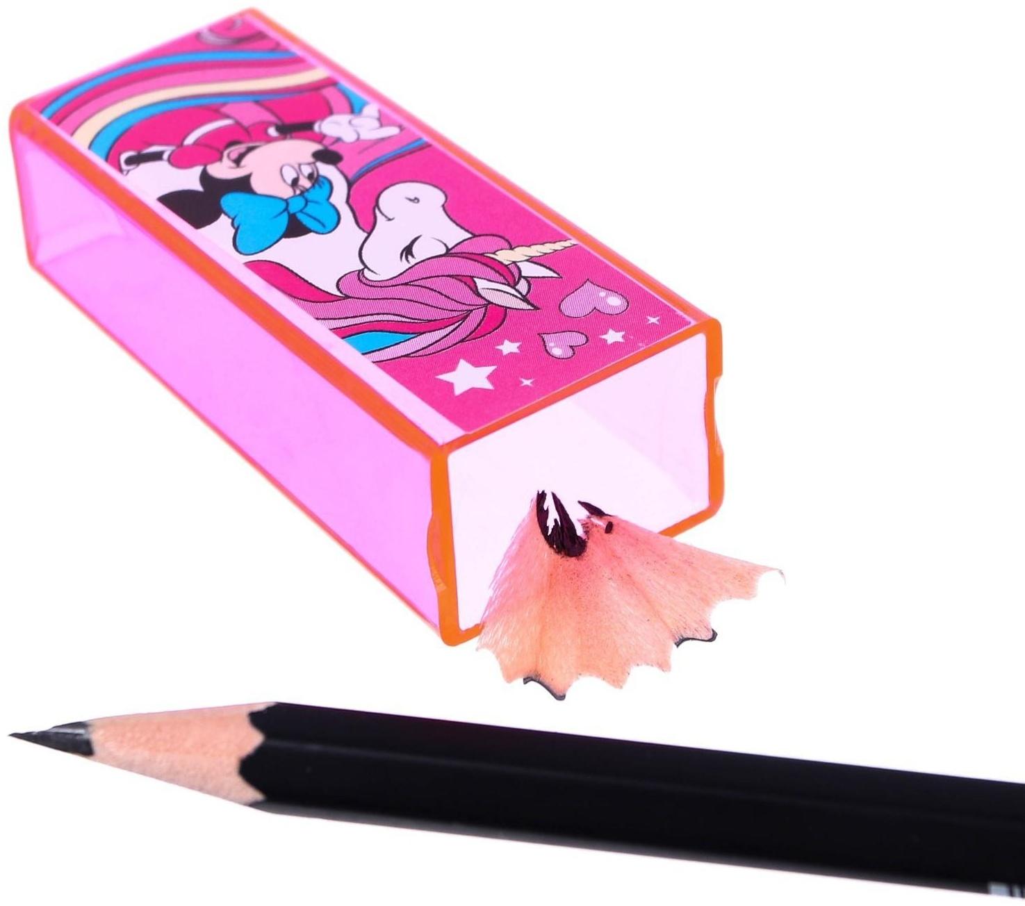 Точилка пластиковая прямоугольная, Минни Маус