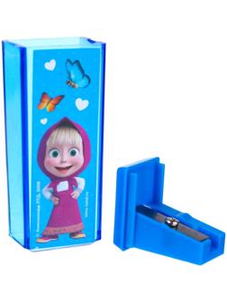 Точилка пластиковая прямоугольная, Маша и Медведь