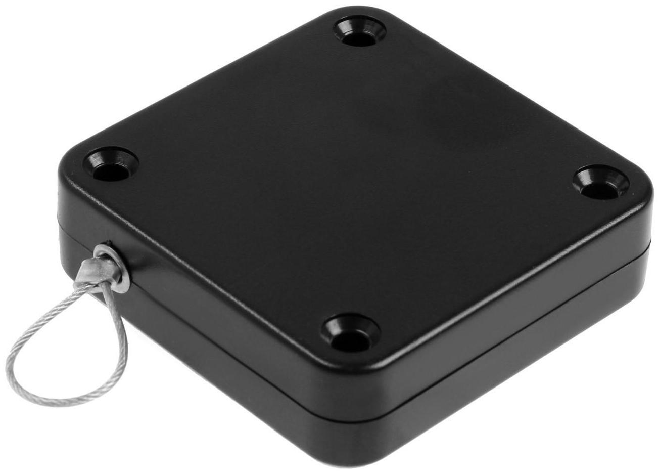 Доводчик дверной ТУНДРА, до 20 кг, цвет  черный, натяжение 1200 гр, длина троса 100 см