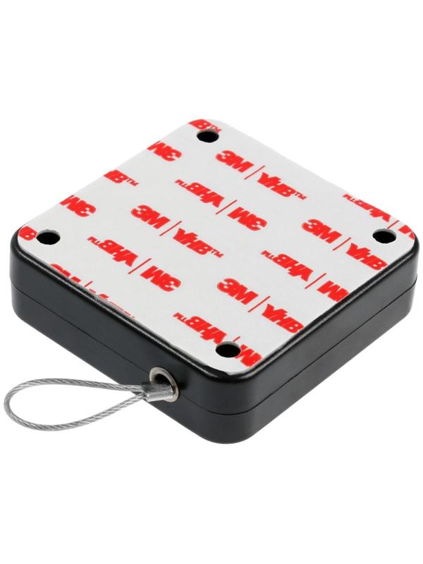 Доводчик дверной ТУНДРА, до 20 кг, цвет  черный, натяжение 1200 гр, длина троса 100 см