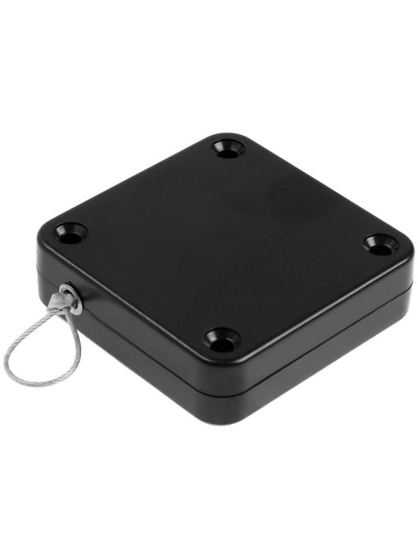 Доводчик дверной ТУНДРА, до 20 кг, цвет  черный, натяжение 1200 гр, длина троса 100 см